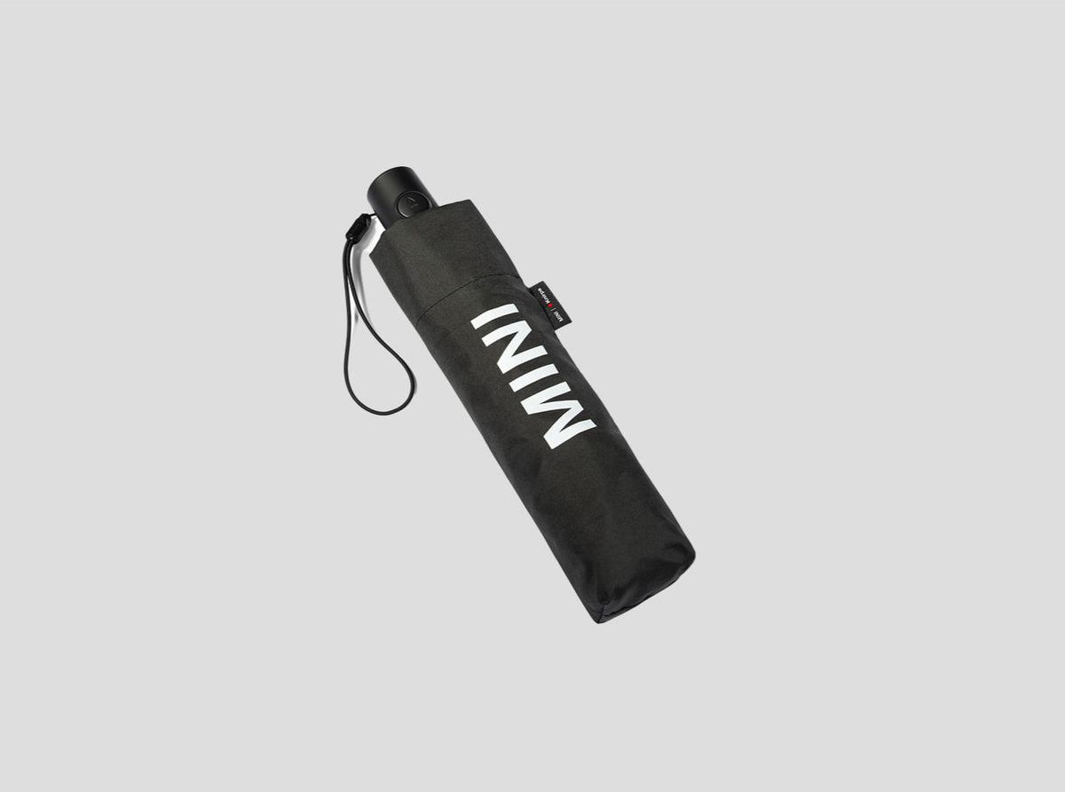MINI wordmark opvouwbare paraplu - zwart