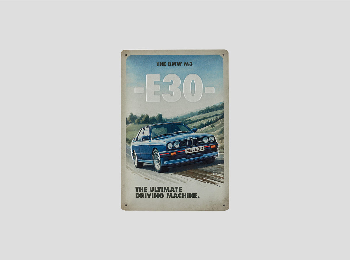 BMW Metal Plate 'THE M3 E30'