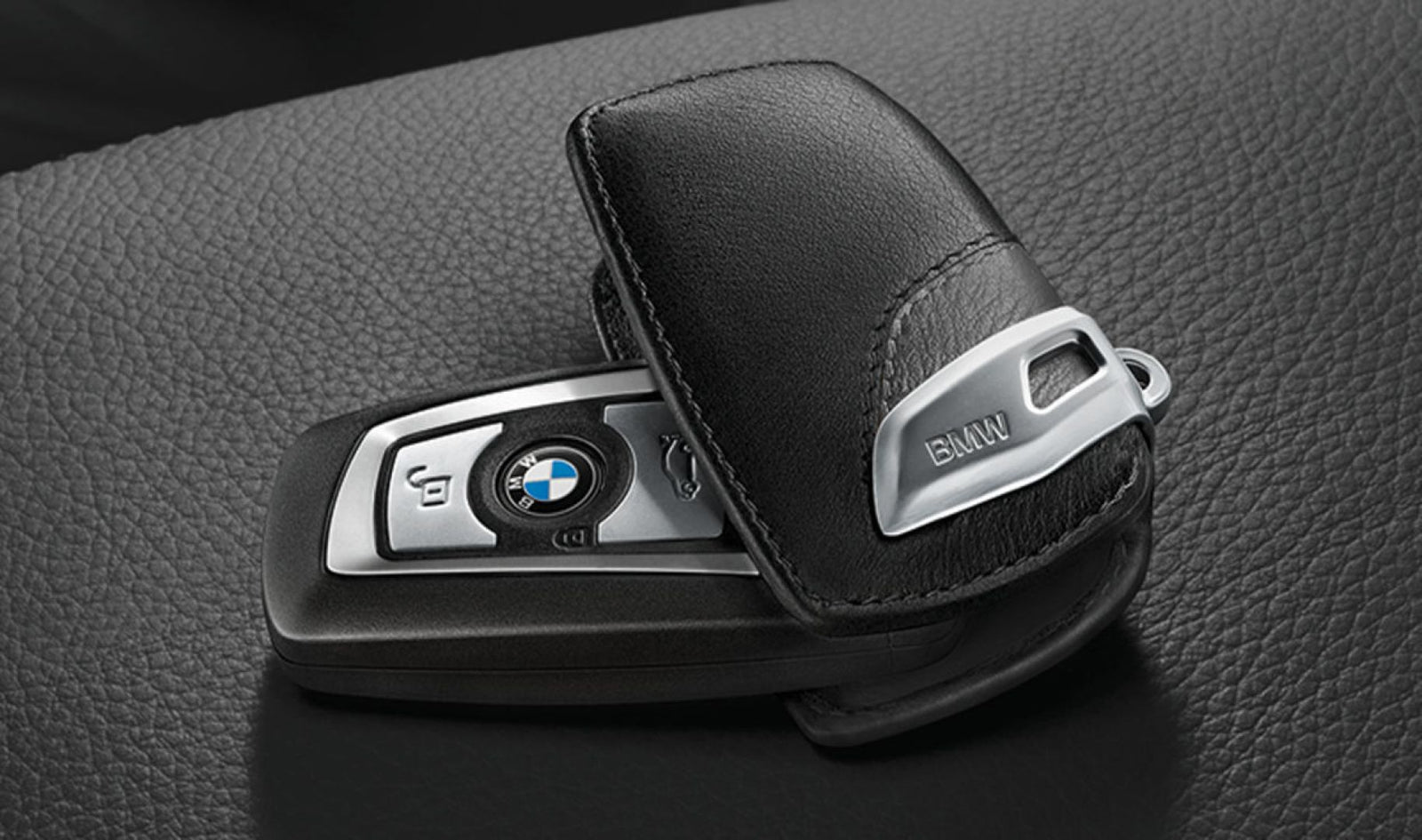BMW Sleuteletui (F-reeks) – Leder Zwart/Rood/Blauw