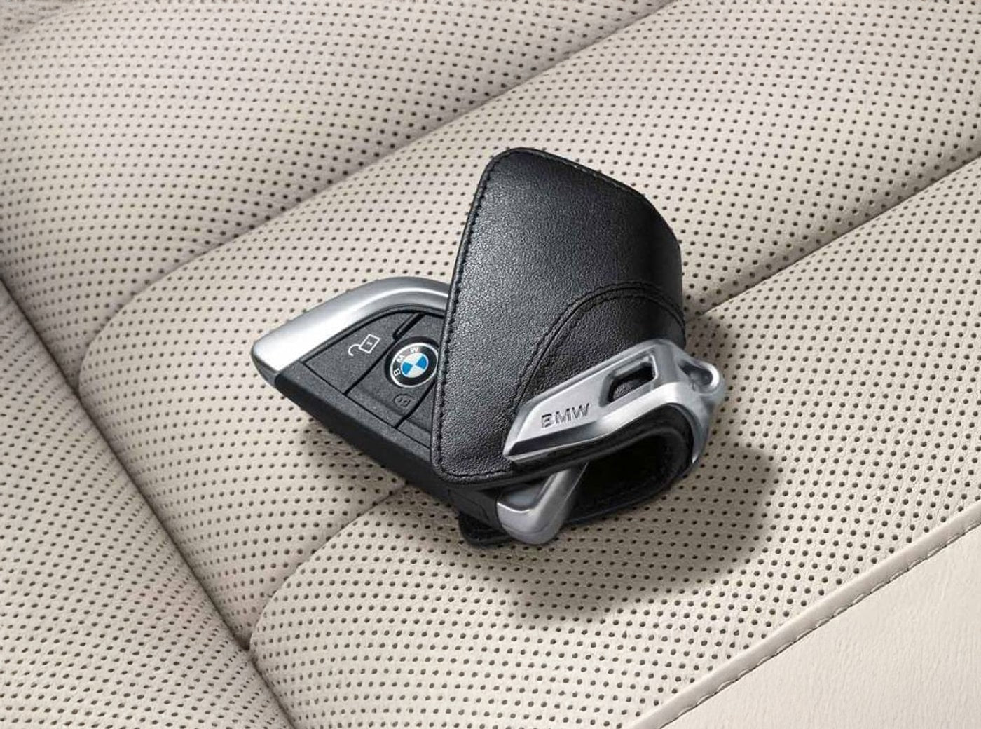 BMW Sleuteletui (G-reeks) – Leder Zwart/Bruin/Mokka