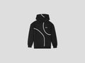 MINI Outline Print Hoodie Men - Black/White