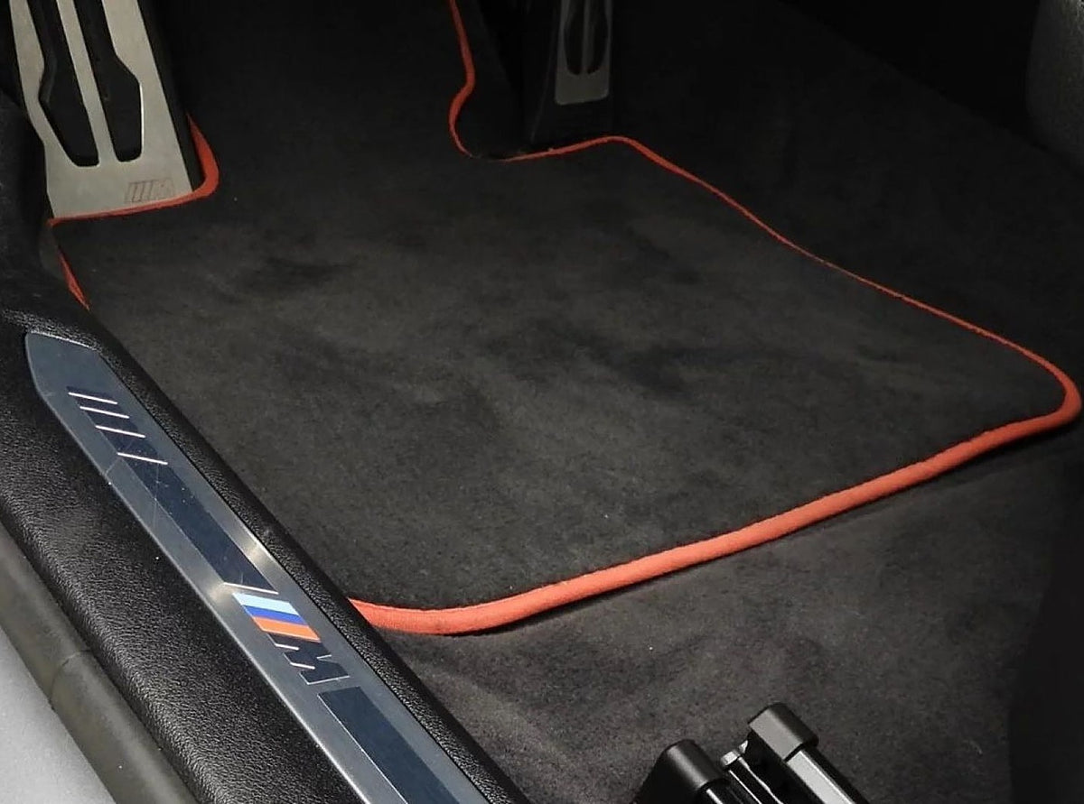 BMW 1 Serie 2 Serie F40 F44 velours automattenset Zwart-Rood